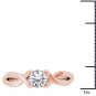 14K Rose Gold 0.50 Ct Natural Round Cut Diamond Solitaire Engagement Ring HI I2