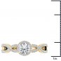 Genuine 14K Yellow Gold 0.75 Ct Round Cut Natural Diamond Halo Engagement Ring