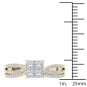 14k Yellow Gold 0.75 Ct Princess Cut Natural Diamond Engagement Ring Set HI