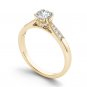 Genuine 14K Yellow Gold 0.75Ct Natural Round Cut Diamond Classic Engagement Ring