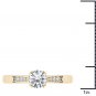 Genuine 14K Yellow Gold 0.75Ct Natural Round Cut Diamond Classic Engagement Ring
