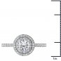 14K White Gold 1.00 Ct Natural Round Cut Diamond Double Halo Engagement Ring HI