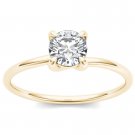 Solid 14k Yellow Gold 0.75 Ct Round Cut Diamond Solitaire Engagement Ring HI I2 Solid 14k Yellow Gold 0.75 Ct Round Cut Diamond Solitaire Engagement Ring HI I2