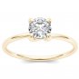 Solid 14k Yellow Gold 0.75 Ct Round Cut Diamond Solitaire Engagement Ring HI I2