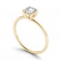 Solid 14k Yellow Gold 0.75 Ct Round Cut Diamond Solitaire Engagement Ring HI I2