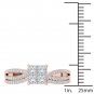 14k Rose Gold 0.75 Ct Princess Cut Natural Diamond Engagement Ring Set HI