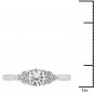 14K White Gold 0.75 Ct Natural Round Cut Diamond Three Stone Engagement Ring HI