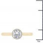 Solid 14K Yellow Gold 0.50 Ct Natural Round Cut Diamond Halo Engagement Ring HI