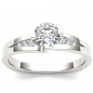 14k White Gold 0.75 Ct Round Cut Diamond Euro Classic Solitaire Engagement Ring 14k White Gold 0.75 Ct Round Cut Diamond Euro Classic Solitaire Engagement Ring