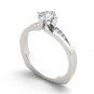 14k White Gold 0.75 Ct Round Cut Diamond Euro Classic Solitaire Engagement Ring