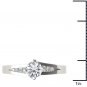 14k White Gold 0.75 Ct Round Cut Diamond Euro Classic Solitaire Engagement Ring