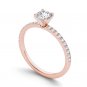 14K Rose Gold 0.75 Ct Round Cut Diamond Clssic Solitaire Engagement Ring HI I2