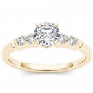 Solid 14k Yellow Gold 0.75 Ct Round Cut Diamond Classic Engagement Ring HI I2