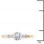 Solid 14k Yellow Gold 0.75 Ct Round Cut Diamond Classic Engagement Ring HI I2