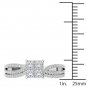 14k White Gold 0.75 Ct Princess Cut Natural Diamond Engagement Ring Set HI