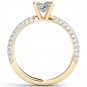 14k Yellow Gold 1.00 Ct Princess Cut Diamond Classic Engagement Ring HI I2