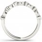 0.06 Ct 10K White Gold Brillant Round Cut Diamond Wedding Band