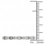 0.06 Ct 10K White Gold Brillant Round Cut Diamond Wedding Band
