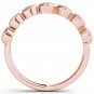 Genuine 10K Rose Gold 0.05 Ct Brillant Round Cut Diamond Wedding Band