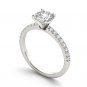 14K White Gold 0.75 Ct Round Cut Diamond Classic Solitaire Engagement Ring HI