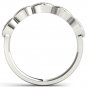 Genuine 10K White Gold 0.06 Ct Round Cut Diamond Wedding Band