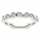 10K White Gold 0.10 Ct Brillant Round Cut Diamond Wedding Band 10K White Gold 0.10 Ct Brillant Round Cut Diamond Wedding Band