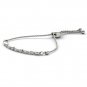 925 Solid Sterling Silver 0.15 Ct Round Cut Diamond Bolo Bracelet HI
