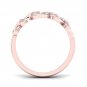 10k Rose Gold 0.06 Ct Diamond Interlocking Heart Fashion Engagemeny Ring HI I2