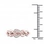 10k Rose Gold 0.06 Ct Diamond Interlocking Heart Fashion Engagemeny Ring HI I2