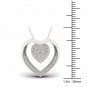 S925 Sterling Silver 0.22ct TDW Diamond Heart Necklace (H-I, I2)