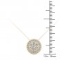 Sold 10k Yellow Gold 0.5Ct Round Cut Diamond Cluster Halo Necklace HI I2