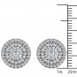 Genuine 10K White Gold 0.50 Ct Natural Round Cut Diamond Cluster Earrings