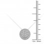 Sold 10k White Gold 0.5Ct Round Cut  Diamond Cluster Halo Necklace HI I2