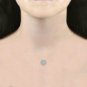 Sold 10k White Gold 0.5Ct Round Cut  Diamond Cluster Halo Necklace HI I2