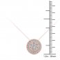 Sold 10k Rose Gold 0.5Ct Round Cut Diamond Cluster Halo Necklace HI I2