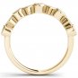Genuine 10K Yellow Gold 0.08 Ct Round Cut Diamond Wedding Band