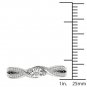 Genuine 14k White Gold 0.15Ct Diamond Three Stone Fashion Engagement Ring HI I2