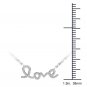 10k White Gold 0.15 Ct Natural Round Cut Diamond Love Pendant Necklace HI I2