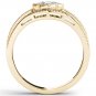 Genuine 0.33 Carat 10K Yellow Gold Natural Round Cut Diamond Engagement Ring HI