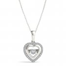 Solid 925 Silver 0.25 CT Round Cut Natural Diamond Heart Pendant Necklace HI I2 Solid 925 Silver 0.25 CT Round Cut Natural Diamond Heart Pendant Necklace HI I2