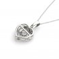 Solid 925 Silver 0.25 CT Round Cut Natural Diamond Heart Pendant Necklace HI I2