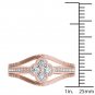 Genuine 0.33 Carat 10K Rose Gold Natural Round Cut Diamond Engagement Ring HI