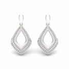 S925 Sterling Silver 0.25Ct  Natural Round Cut Diamond  Dangle Earrings
