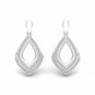 S925 Sterling Silver 0.25Ct  Natural Round Cut Diamond  Dangle Earrings