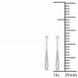 S925 Sterling Silver 0.33Ct Natural  Diamond  Dangle Earrings HI I2