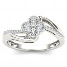 0.33 Ct 10K White Gold Natural Round Cut Diamond Engagement Ring HI 0.33 Ct 10K White Gold Natural Round Cut Diamond Engagement Ring HI