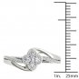0.33 Ct 10K White Gold Natural Round Cut Diamond Engagement Ring HI