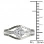 Genuine 0.33 Carat 10K White Gold Natural Round Cut Diamond Engagement Ring HI
