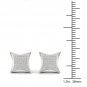 10k White Gold 0.25 Ct Brilliant Round Cut Diamond Cluster Stud Earrings I2