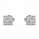 Solid 925 Sterling Silver 0.50 Ct Round Cut Diamond Stud Earrings HI I2 Solid 925 Sterling Silver 0.50 Ct Round Cut Diamond Stud Earrings HI I2